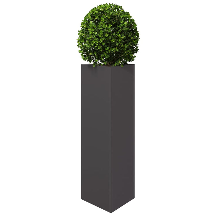 Vidaxl Pflanzer Dreieck 30x26x75 cm Stahlschwarz