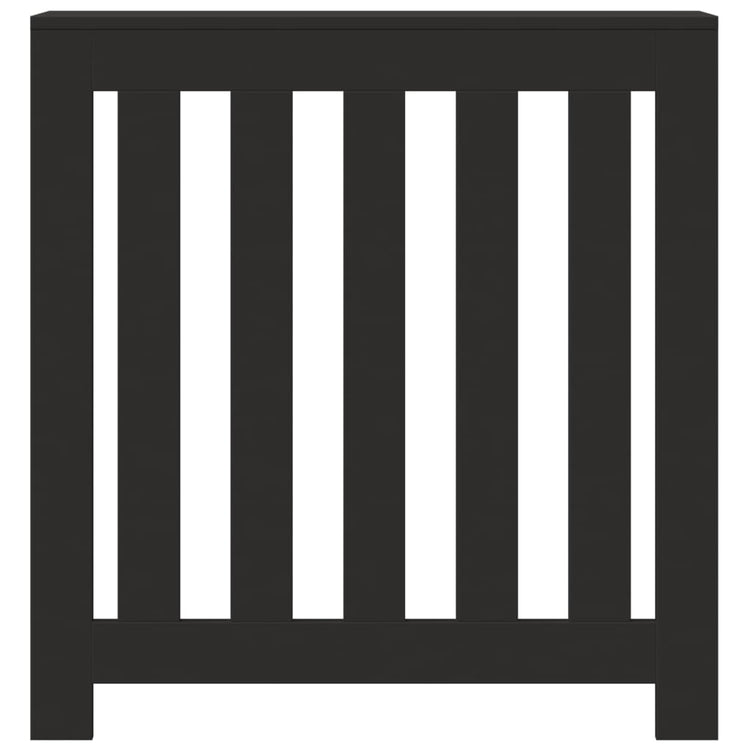 VIDAXL -Radiatorkonstruktion 78x20x82 cm verarbeitetes Holzschwarz