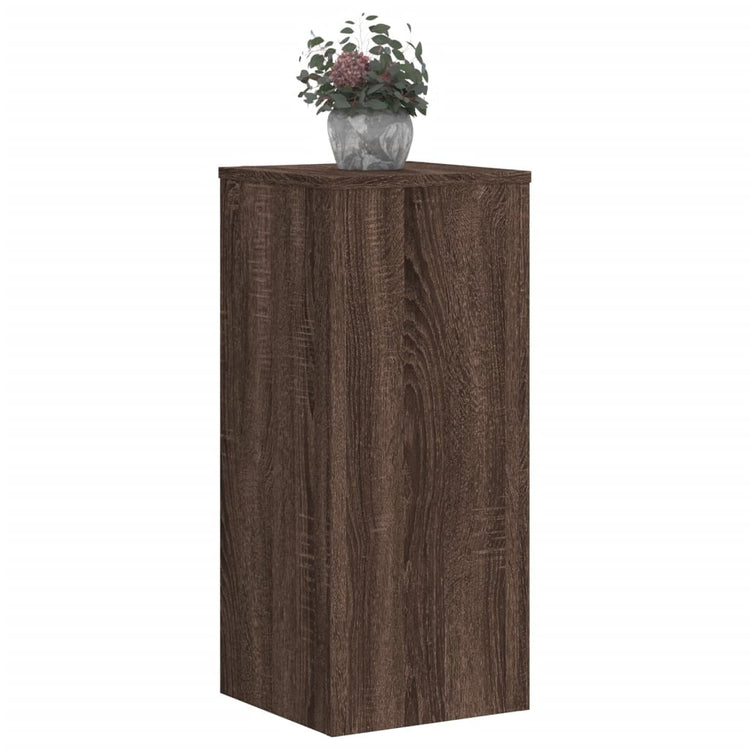 VIDAXL -Pflanzenstandards 2 ST 30x30x70 cm verarbeitete Holzbraune Eiche