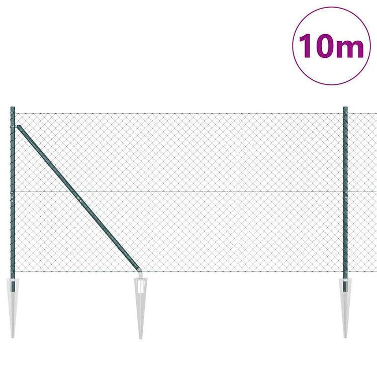 Vidaxl Zaunpfahl grün 10 x 1,2 m (40 x 40 mm Maschenweite)