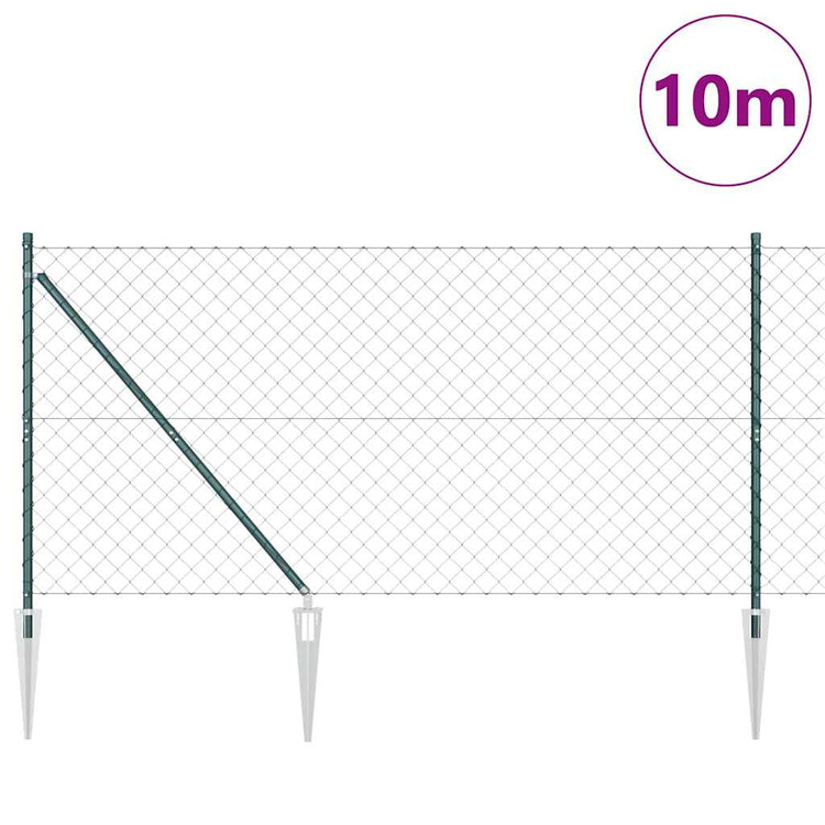 Vidaxl Zaunpfahl grün 10 x 1,2 m (60 x 60 mm Maschenweite)