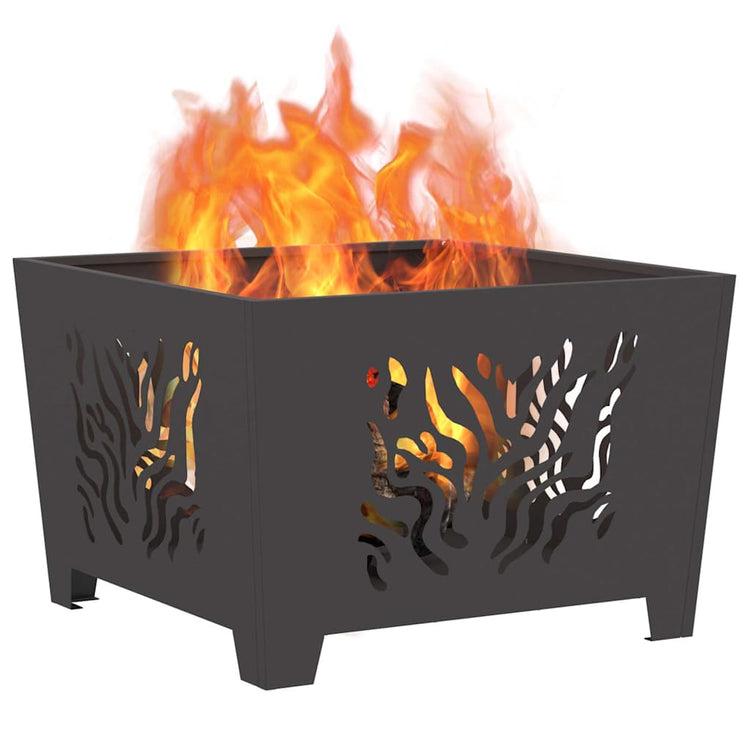 Vidaxl Feuerkorb schwarz 60 x 60 x 40 cm Stahl