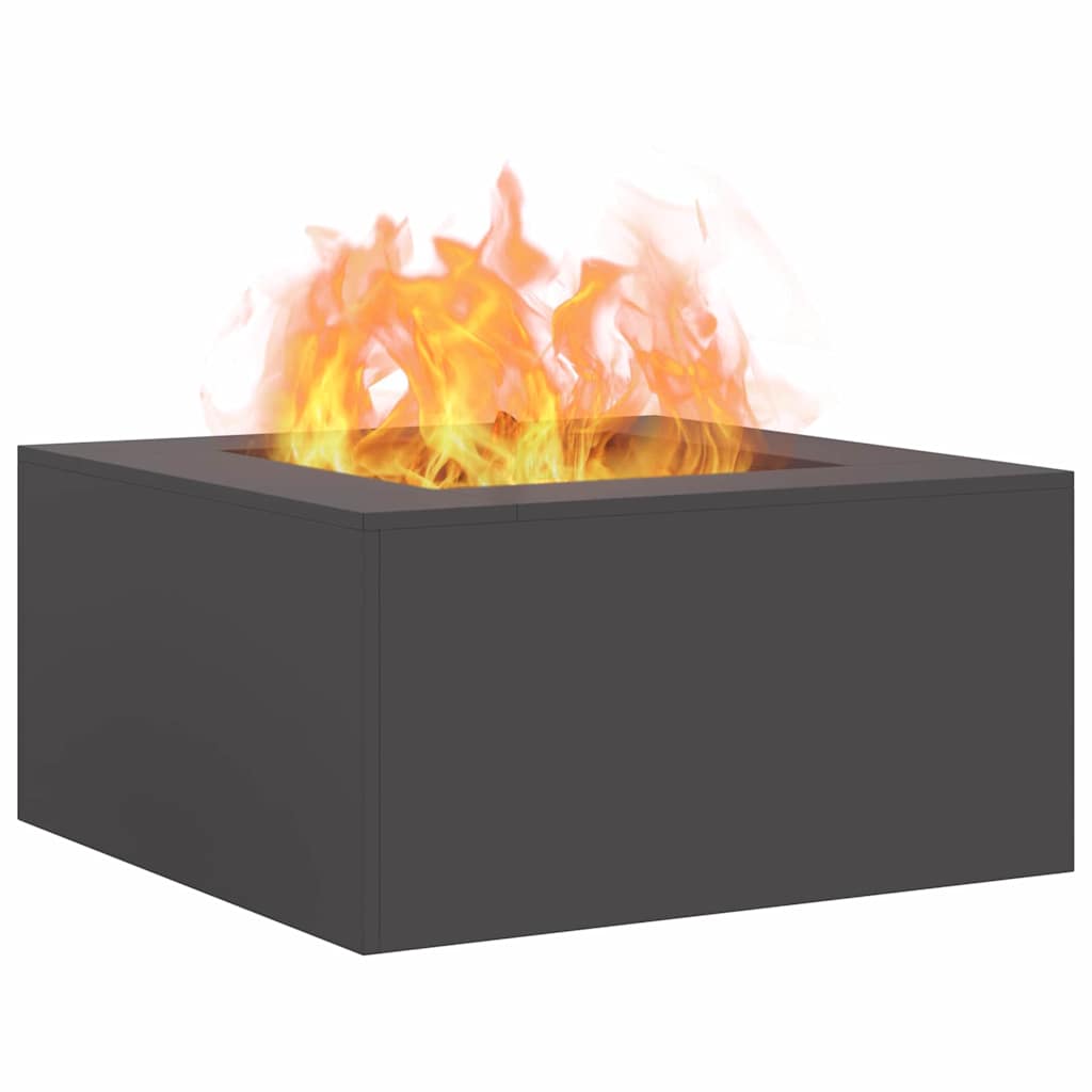Vidaxl Feuerkorb schwarz 80 x 80 x 40 cm Stahl
