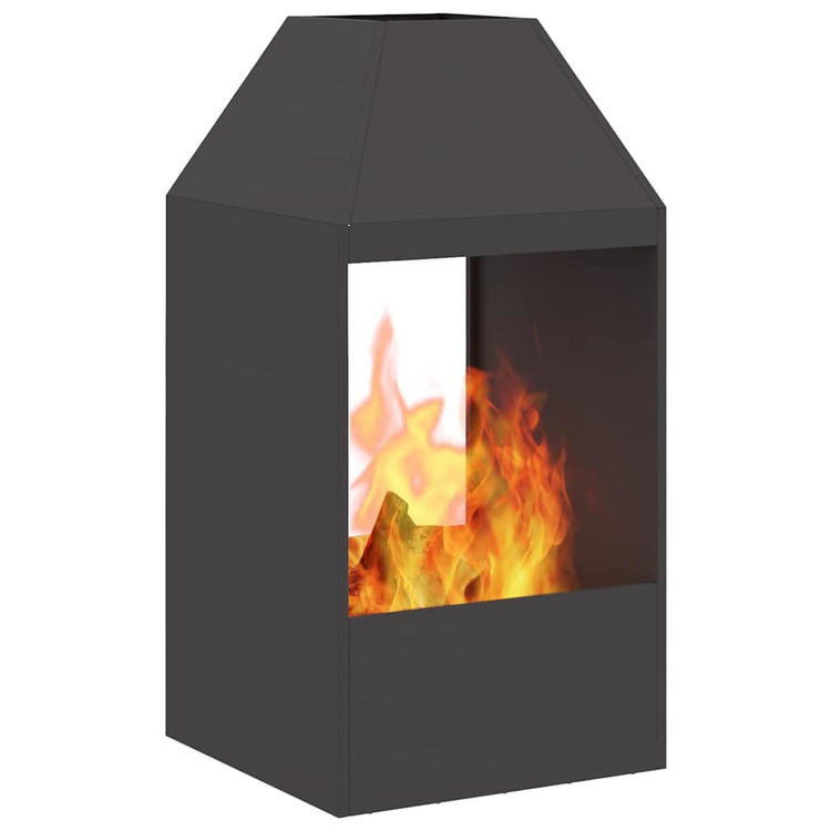 Vidaxl Feuerkorb schwarz 50 x 50 x 100 cm Stahl
