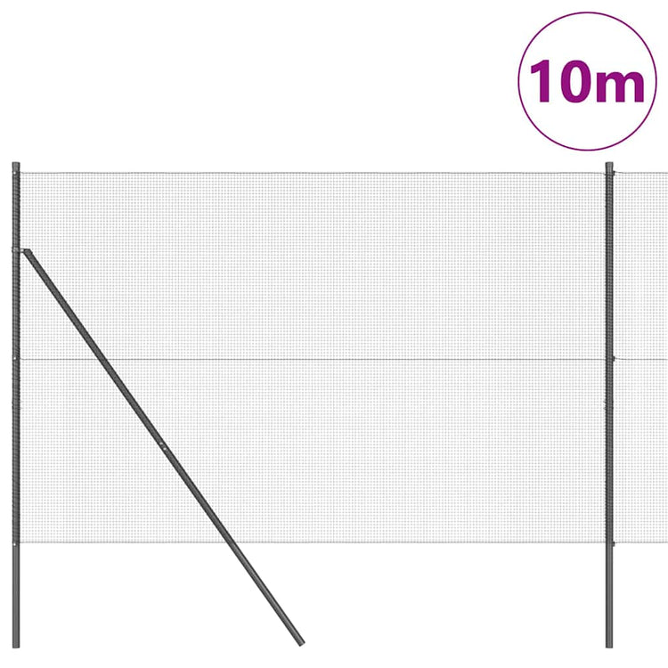 Vidaxl Zaunpfahl grau 10 x 1,6 m (12 x 12 mm Maschenweite)
