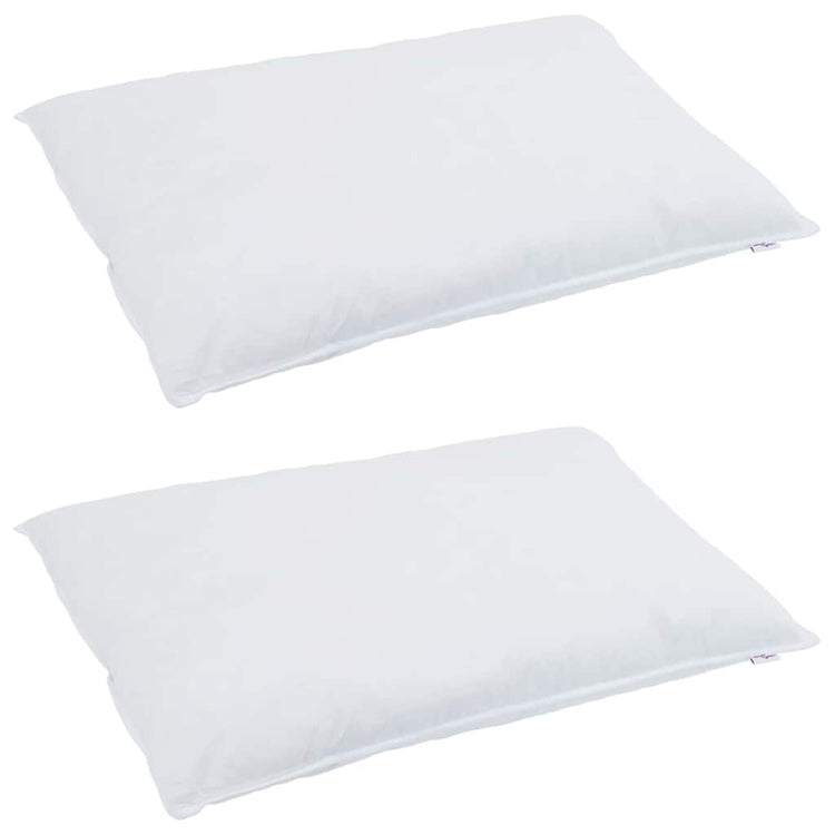 Vidaxxl Kissen mit Kissen 2 Stück weiß 40 x 80 cm Federn