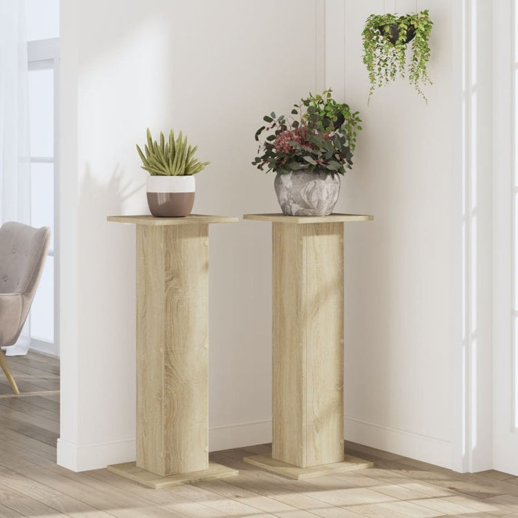 VIDAXL -Anlagenstandards 2 PCs 30x30x80 cm verarbeitetes Holz Sonoma Oak