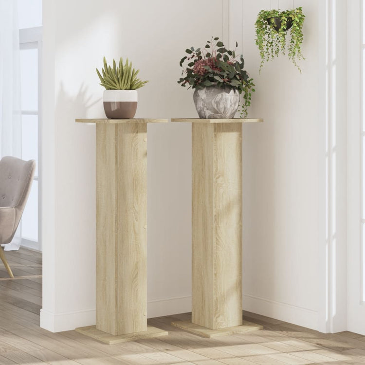 VIDAXL -Anlagenstandards 2 PCs 30x30x95 cm verarbeitetes Holz Sonoma Oak
