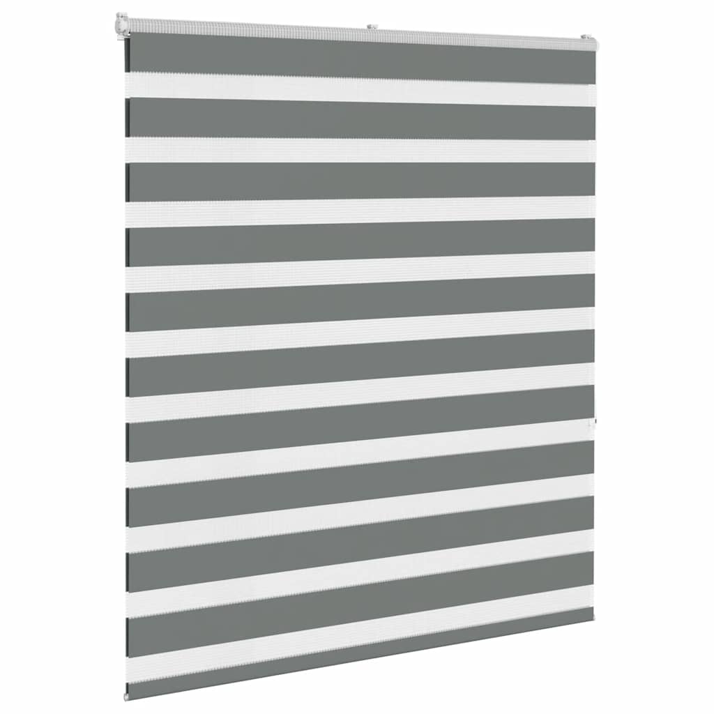 VidaXL Zebra-Rollo 135x150 cm Stoffbreite 130,9 cm Dunkelgrau