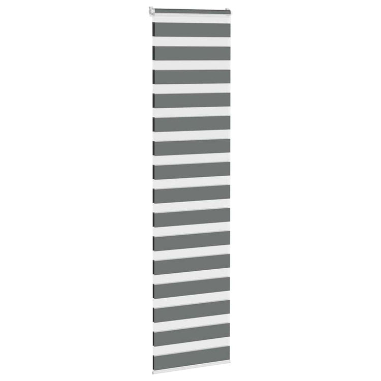Vidaxl Zebra Roller Blind 65x200 cm Stoffbreite 60,9 cm dunkelgrau