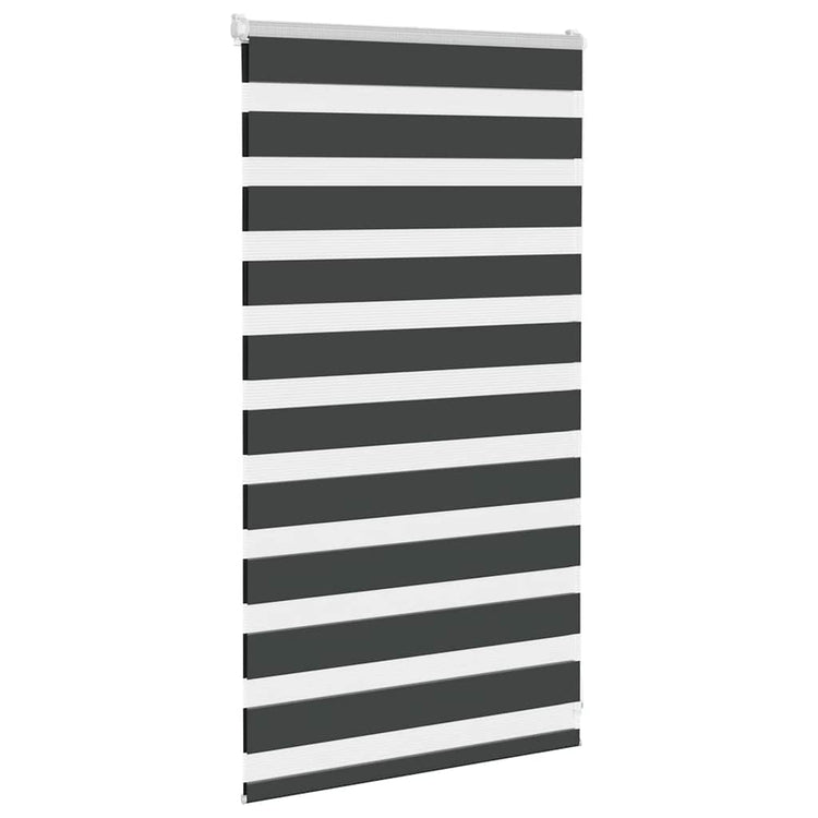 Vidaxl Zebra Roller Blind 80x100 cm Staubbreite 75,9 cm Schwarz