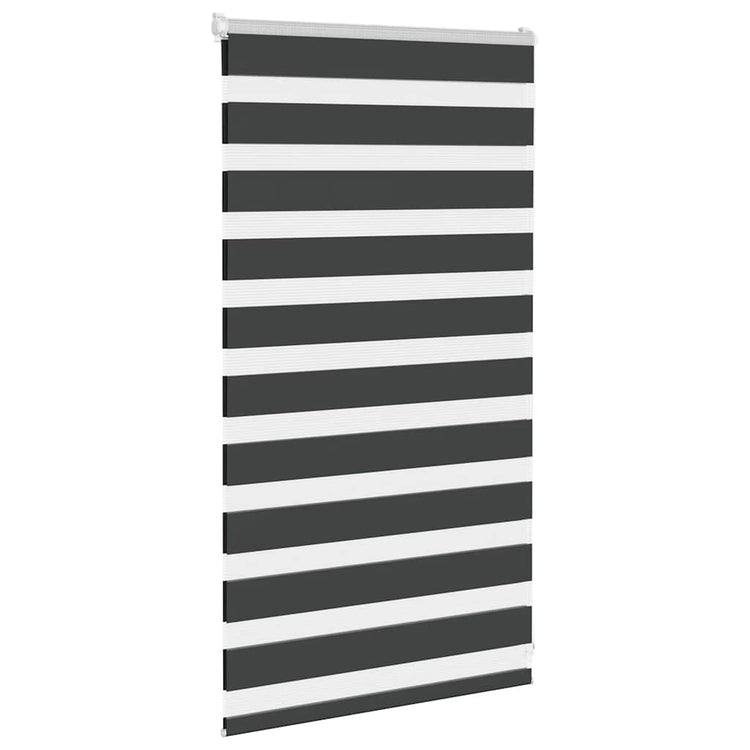 Vidaxl Zebra Roller Blind 90x100 cm Stoffbreite 85,9 cm Schwarz