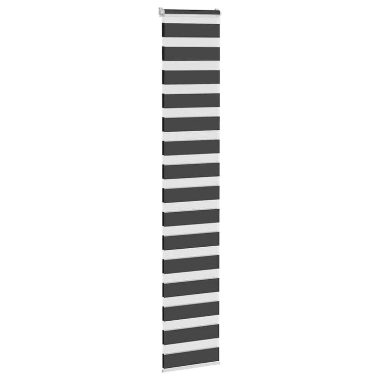 Vidaxl Zebra Roller Blind 45x200 cm Staubbreite 40,9 cm Schwarz