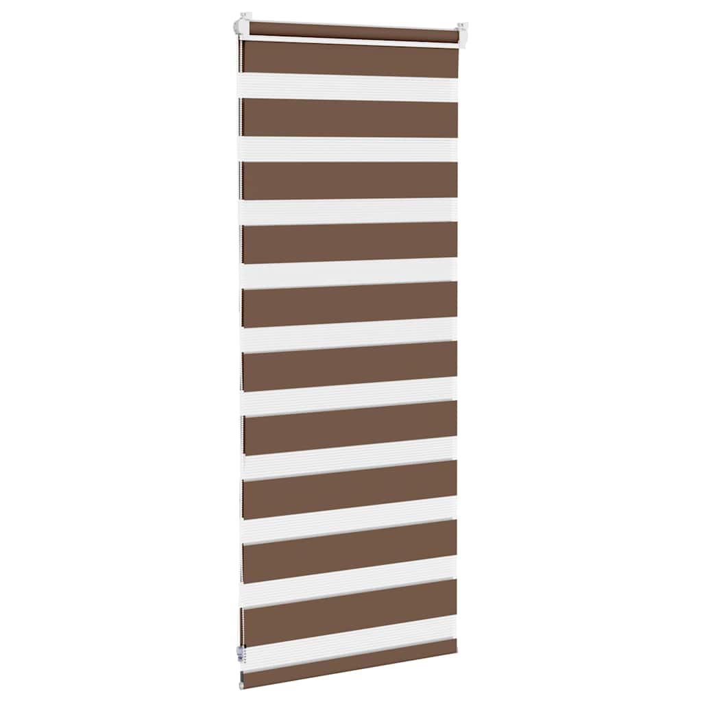 Vidaxl Zebra Roller Blind 60x100 cm Staubbreite 55,9 cm Polyesterbraun