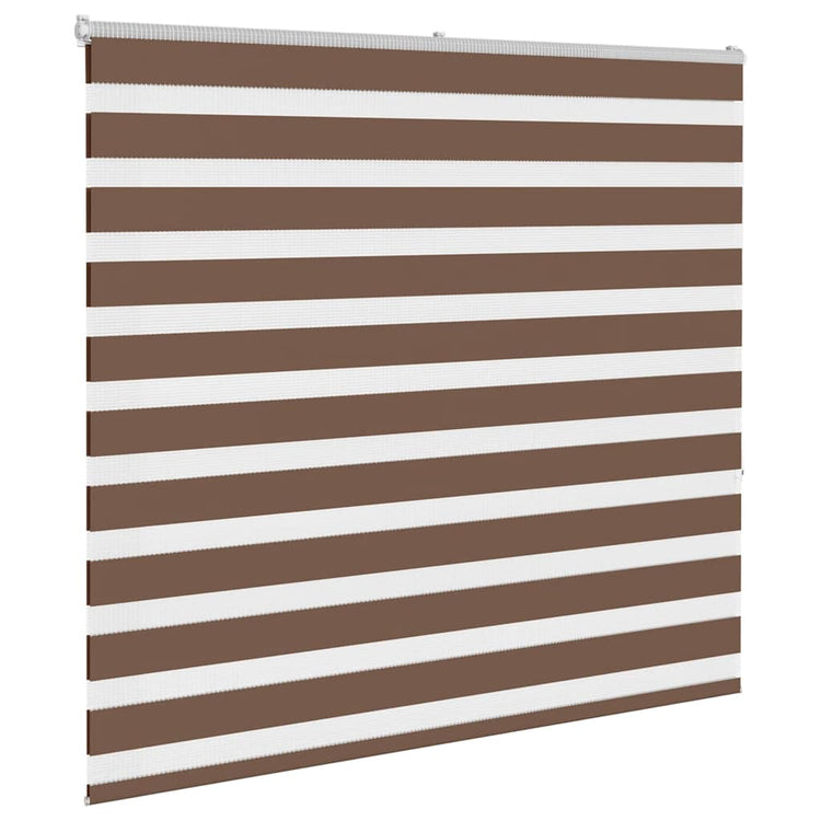 Vidaxl Zebra Roller Blind 160x150 cm Staubbreite 155,9 cm Polyesterbraun
