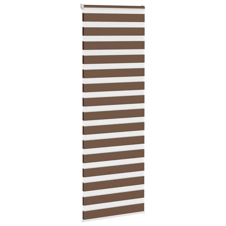 Vidaxl Zebra Roller Blind 80x200 cm Staubbreite 75,9 cm Polyesterbraun
