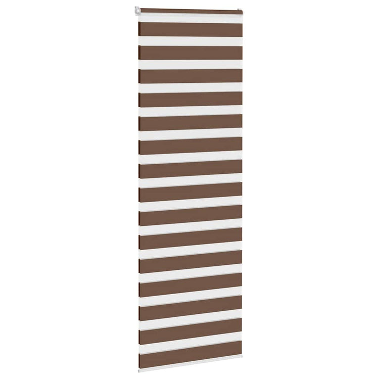 Vidaxl Zebra Roller Blind 85x230 cm Stoffbreite 80,9 cm Polyesterbraun