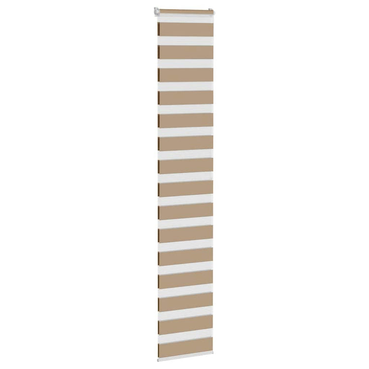 Vidaxl Zebra Blind 45x200 cm Staubbreite 40,9 cm Polyester Sandbraun