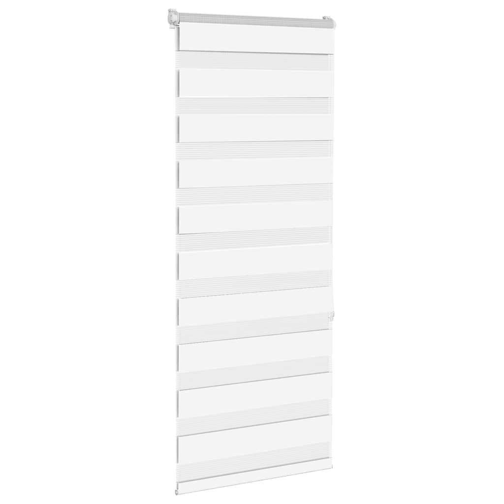 Vidaxl Zebra Roller Blind 55x150 cm Staubbreite 50,9 cm Polyester weiß