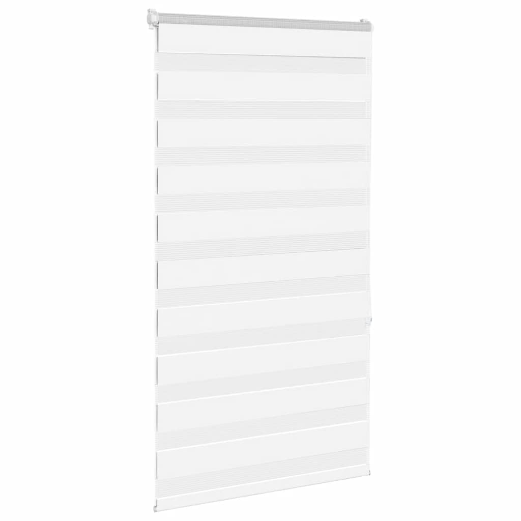 Vidaxl Zebra Roller Blind 85x150 cm Staubbreite 80,9 cm Polyester Weiß