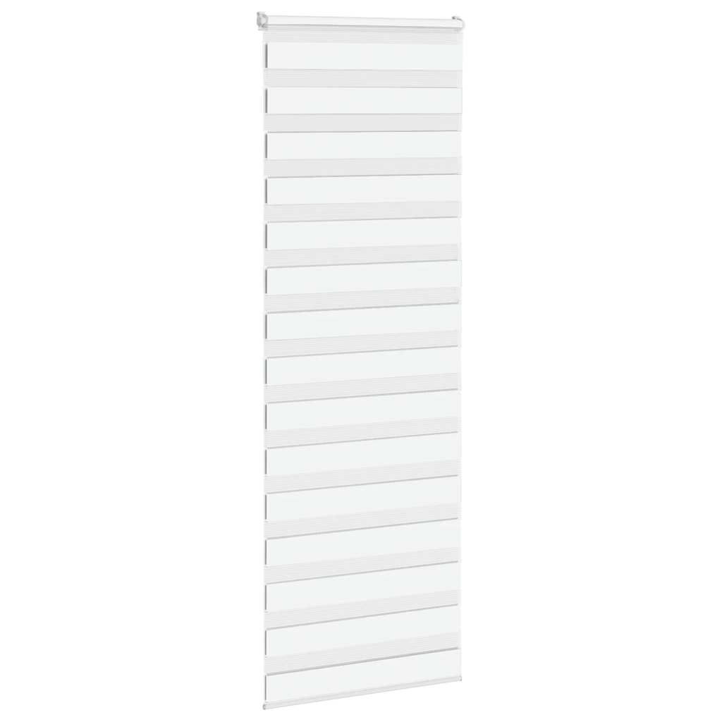 Vidaxl Zebra Roller Blind 75x200 cm Stoffbreite 70,9 cm Polyester weiß