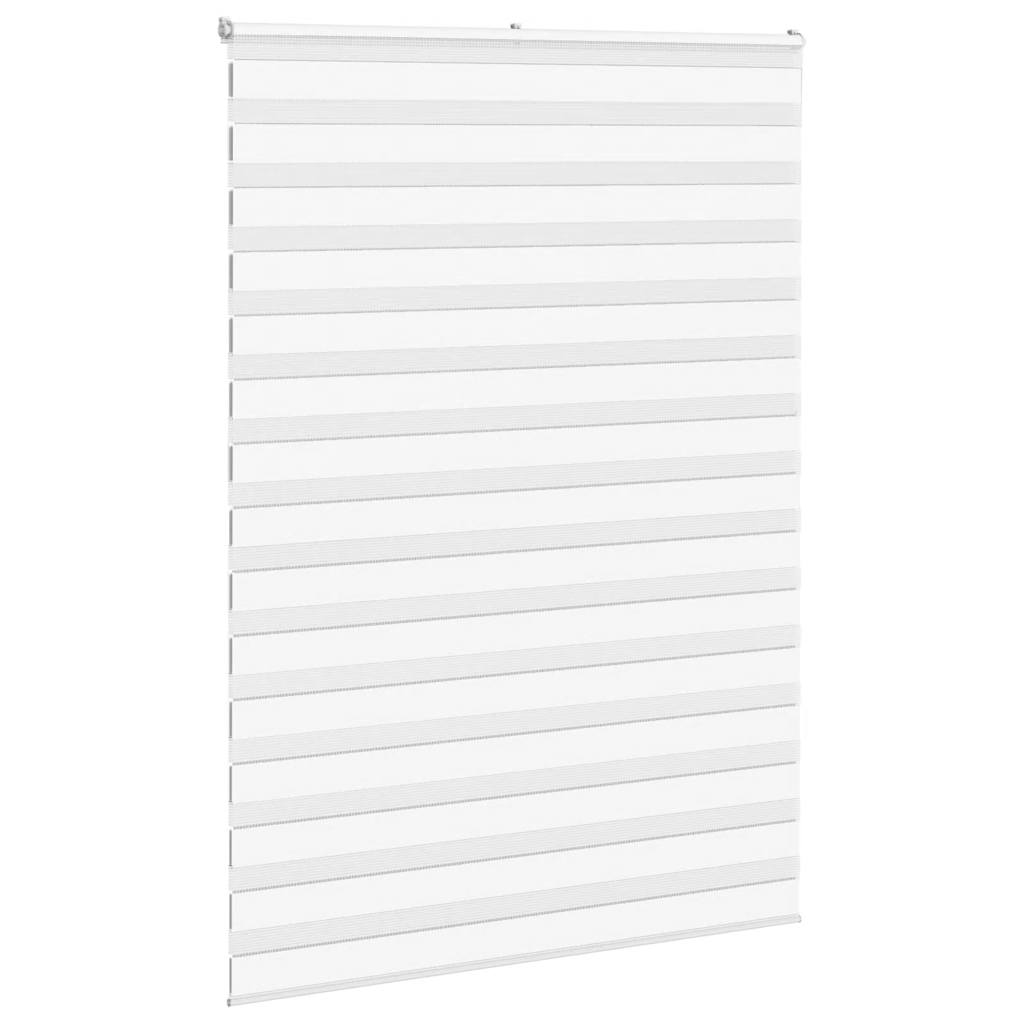 Vidaxl Zebra Roller Blind 155x230 cm Stoffbreite 150,9 cm Polyester weiß