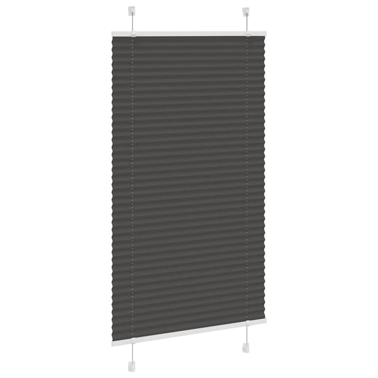 Vidaxx Plissee-Rollo 80x100 cm Stoffbreite 79,4 cm Polyester Schwarz