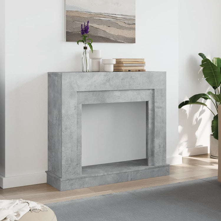 Vidaxx Kaminverkleidung 100x30x87,5 cm Holzwerkstoff Betongrau