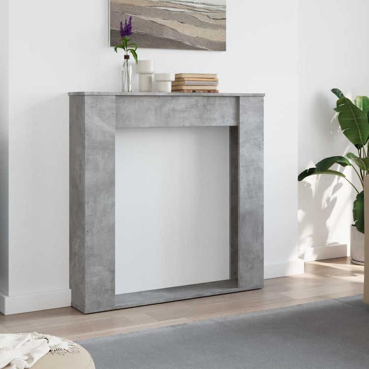 Vidaxx Kaminverkleidung 100x20x100 cm Holzwerkstoff Betongrau