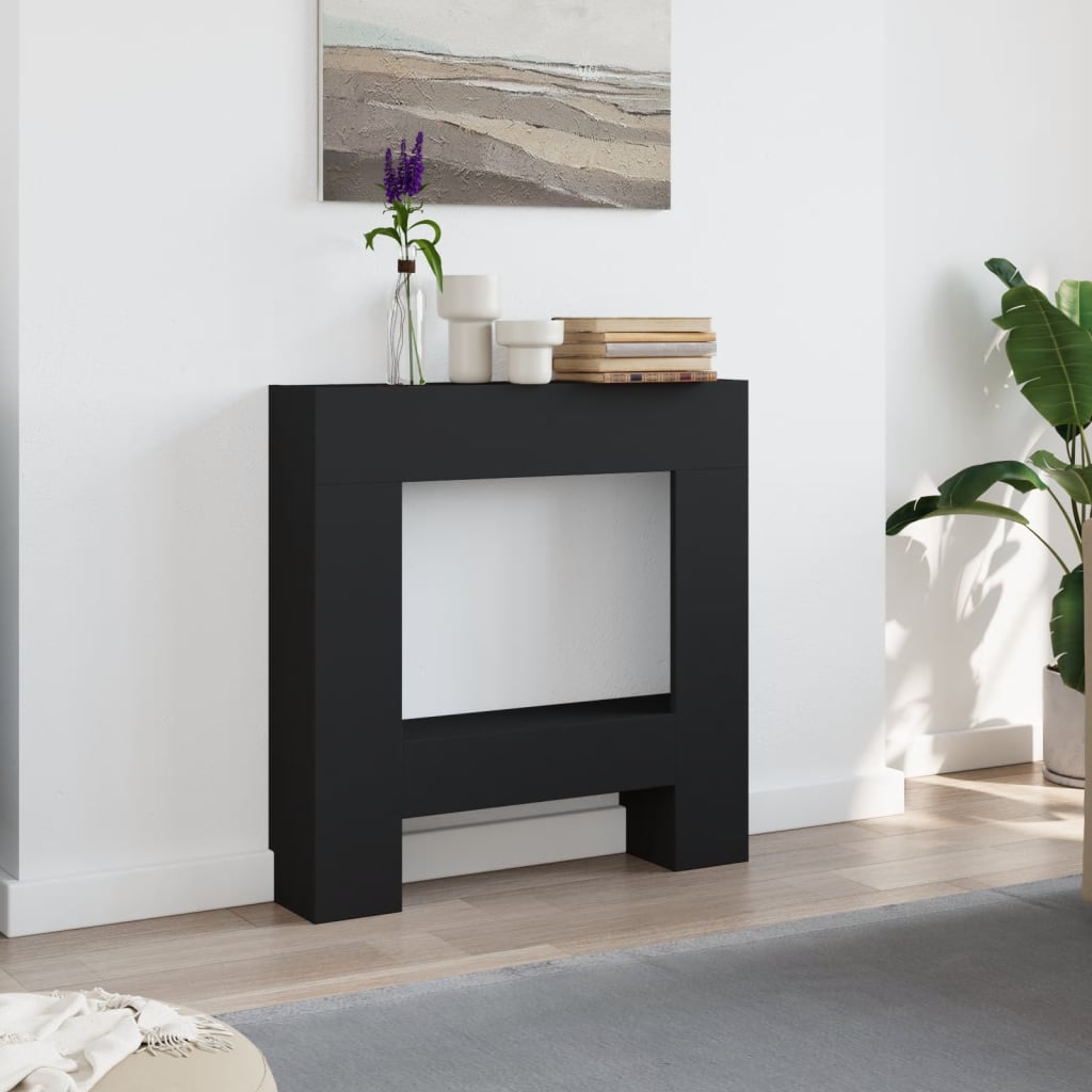 Vidaxl Hairstop 81x18x82 cm verarbeitetes Holz schwarz