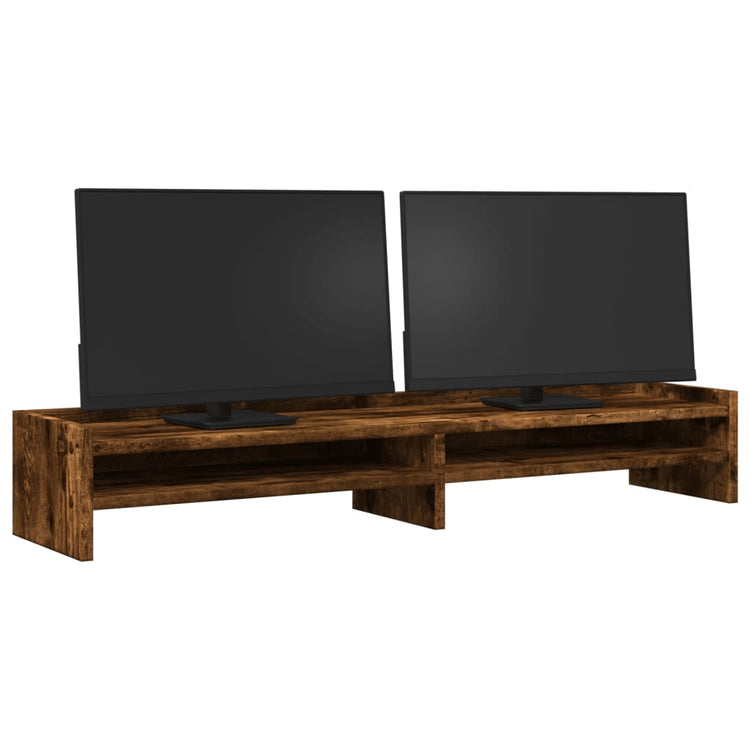 Vidaxl Monitor Standard 100x24x16 cm verarbeiteter Holzgeräuchchen -Eichefarbe