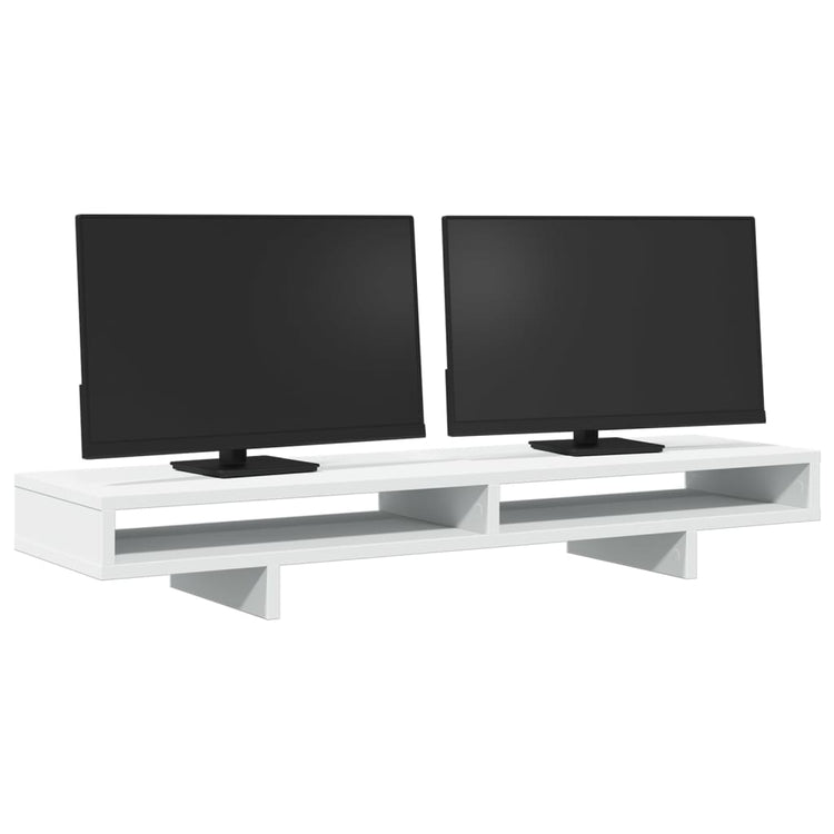 Vidaxl Monitor Standard 100x27x15 cm verarbeitetes Holz weiß