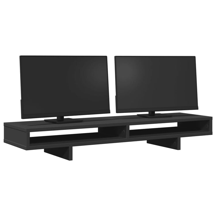 VIDAXL Monitor Standard 100x27x15 cm verarbeitetes Holz schwarz schwarz