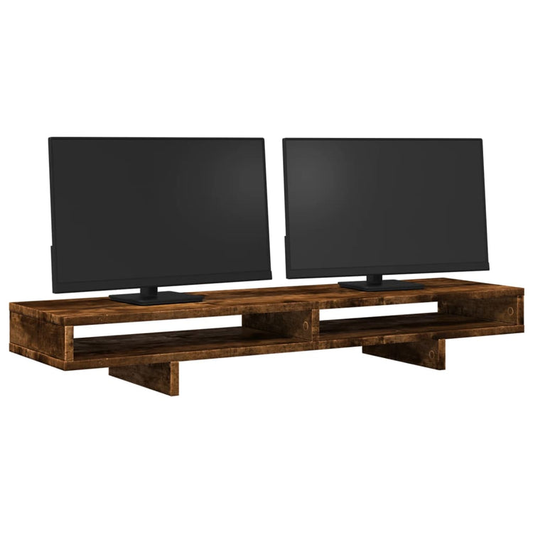 Vidaxl Monitor Standard 100x27x15 cm verarbeiteter Holzgeräuchchen -Eiche gefärbt
