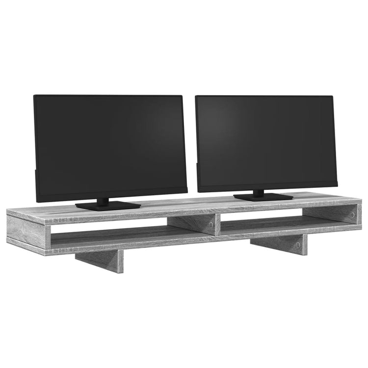 Vidaxl Monitor Standard 100x27x15 cm verarbeiteter Holzgrau Sonoma Eiche
