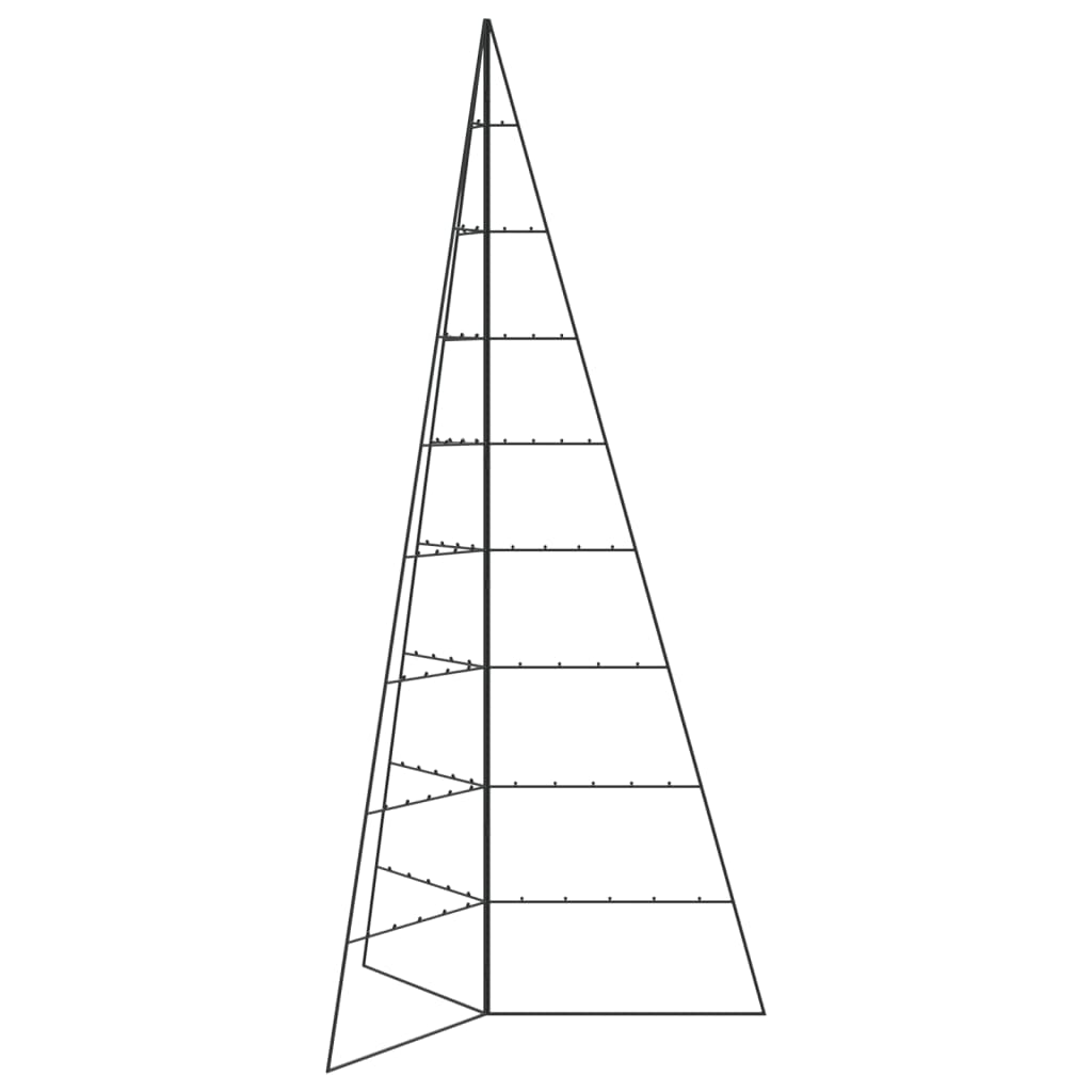VidaXL Weihnachtsdekoration Weihnachtsbaum 210 cm Metall Schwarz