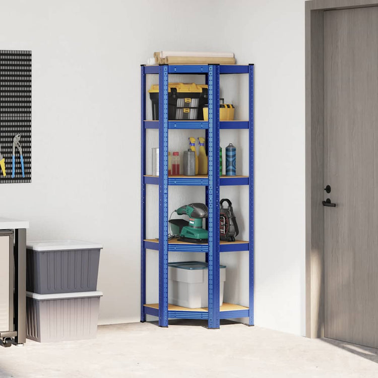 Vidaxl HoeKrek 5-Layer-Stahl und verarbeitetes Holzblau