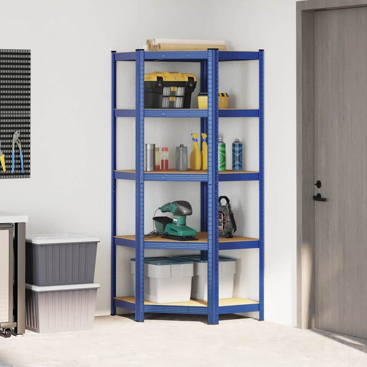 Vidaxl HoeKrek 5-Layer-Stahl und verarbeitetes Holzblau