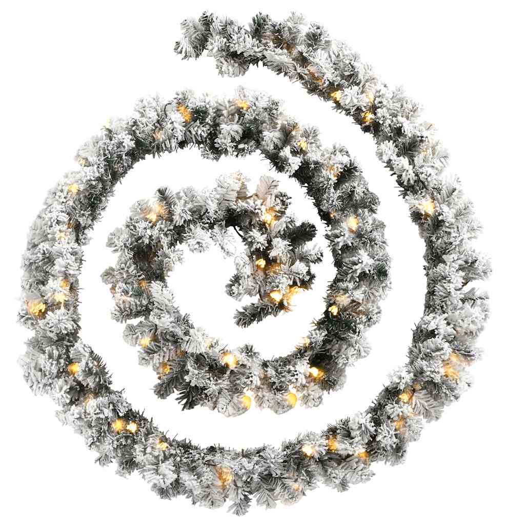 Vidaxl Weihnachtsgirlande mit LED -Beleuchtung 10 m PVC Grün