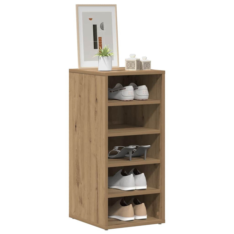 Vidaxl -Schuhschränke 2 PCs 32x35x70 cm verarbeitete Holzhandwerker -Eiche