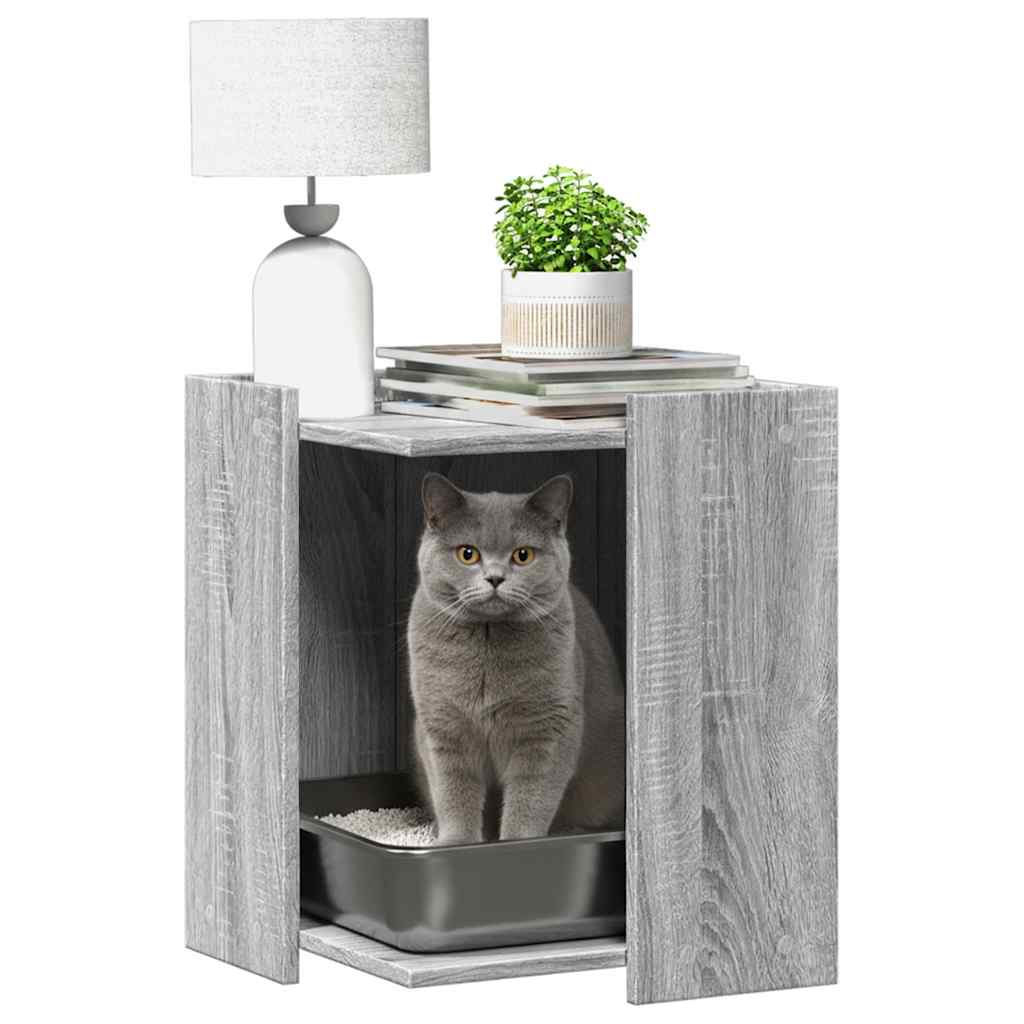 Vidaxl Cattenbakkast 42x42x51 cm verarbeitetes Holzgrau Sonoma Eiche Farbe