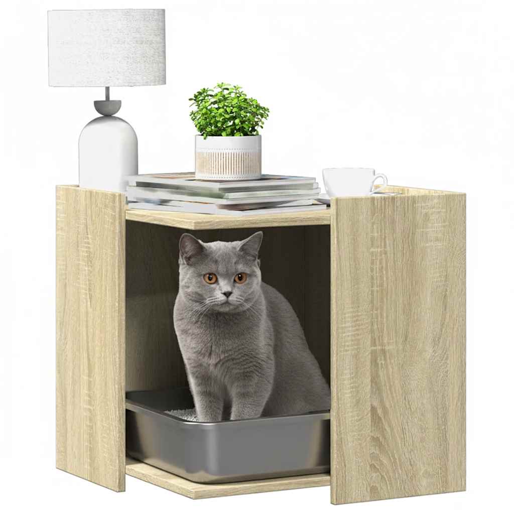 Vidaxl Cattenbakkast 53x53x51 cm verarbeitetes Holz Sonoma Eichefarbe