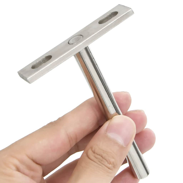 Vidaxl schwimmende Plankenträger 12st Invisible Ø10x100 mm Kohlenstoffstahl