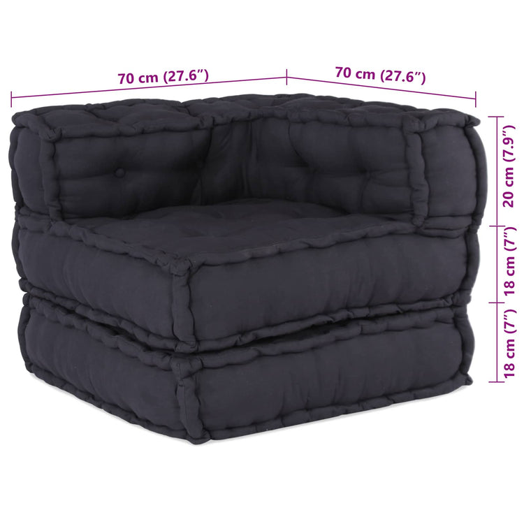 Vidaxl Modulsofa 2 Stk. Anthrazit 140 x 70 x 56 cm Stoff