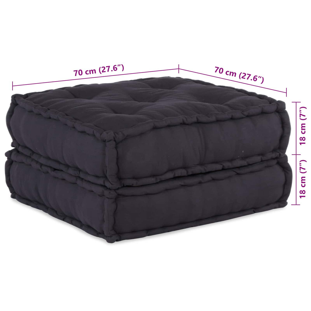 Vidaxl Modulsofa 2 Stk. Anthrazit 140 x 70 x 36 cm Stoff