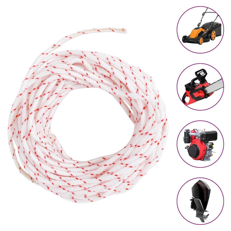 Vidaxl Trekkoord Startkabel weiß und rot Ø3 mm 10 m Nylon