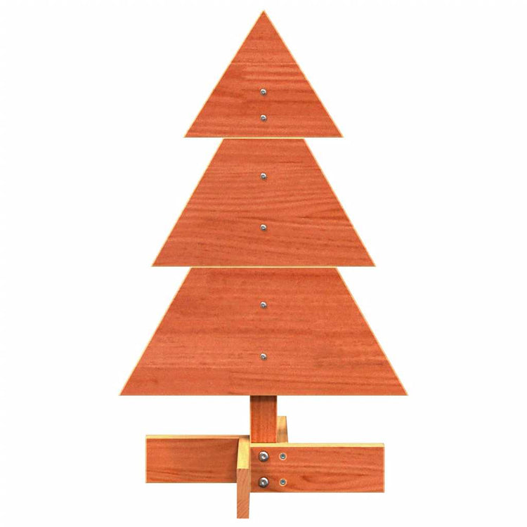 Vidaxl Weihnachtsdekoration Weihnachtsbaum 60 cm Festkiefer Wäsche braun