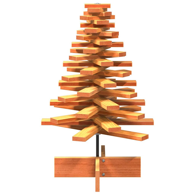 Vidaxl Weihnachtsdekoration Weihnachtsbaum 80 cm Festkiefer Wäsche braun