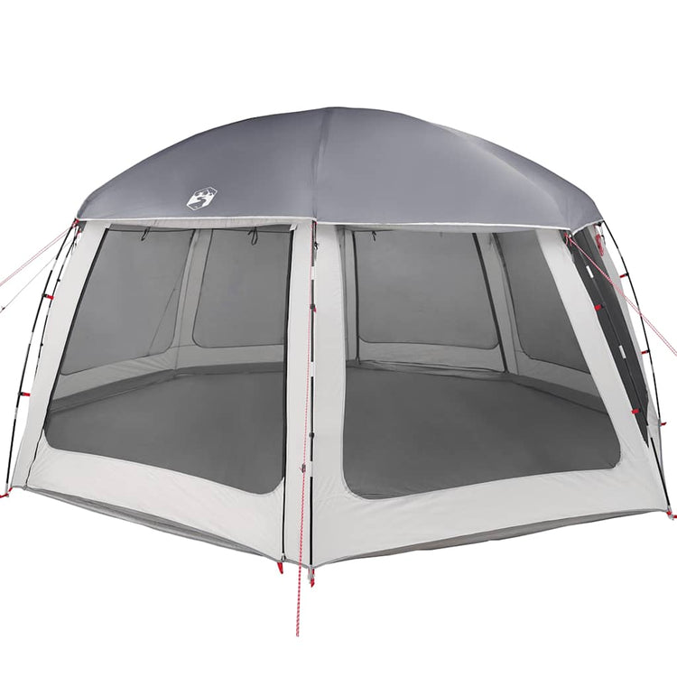 Vidaxx Schwimmbadzelt mit abnehmbaren Outdoor-Mesh-Wänden 612x612 cm grau