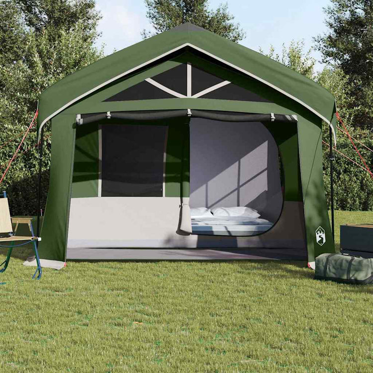 Vidaxx Familienzelt mit Dach grün und weiß 620 x 322 x 240 cm Polyester